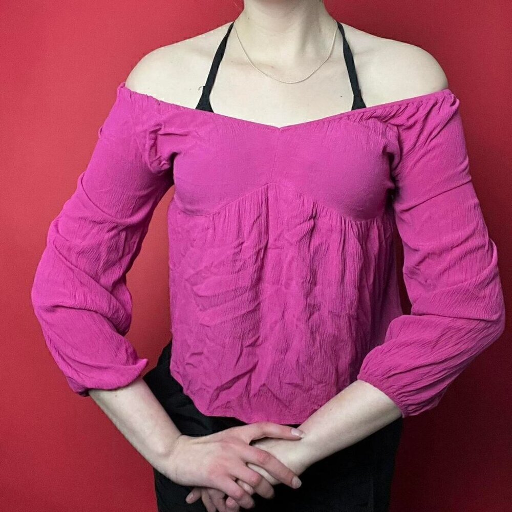 Pink / purple milkmaid style mid sleeve 🩷💜